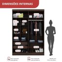 Ver imagem 6 de Guarda Roupa 4 Portas 2 Gavetas Supreme Marrom/Capuccino