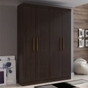 Ver imagem 1 de Guarda Roupa 4 Portas 2 Gavetas Supreme Marrom/Capuccino