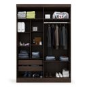 Ver imagem 5 de Guarda Roupa 4 Portas 2 Gavetas Supreme Marrom/Capuccino