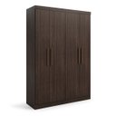 Ver imagem 3 de Guarda Roupa 4 Portas 2 Gavetas Supreme Marrom/Capuccino