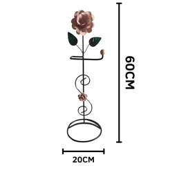Porta Papel Higiênico 1 Rolo de Chão em Ferro com Rosa:rosa - 2