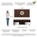 Ver imagem 6 de Rack Com Painel E Suporte Tv 65" Retrô Com Espelho Flórida Multimóveis V3142 Duna/Natural