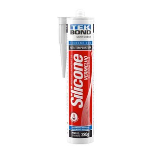 Silicone Acético Alta Temperatura Vermelho Tekbond 280g