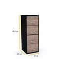 Ver imagem 2 de ARQUIVO 4 GAVETAS PANDIN MAXXI - NATURALLE/PRETO MX04LM