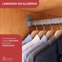 Ver mais imagens de Guarda Roupa 4 Portas 2 Gavetas Supreme Marrom/Freijó/Off White