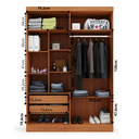 Ver imagem 5 de Guarda Roupa 4 Portas 2 Gavetas Supreme