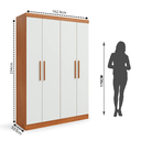 Ver imagem 4 de Guarda Roupa 4 Portas 2 Gavetas Supreme