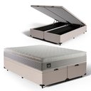 Ver imagem 1 de Cama Box Baú com Colchão de Espuma D45 Pillow Top Strong Queen 158 Cm