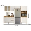 Ver imagem 4 de Cozinha Modulada 4 Peças 17009 Freijo Off White Cristal Nicioli