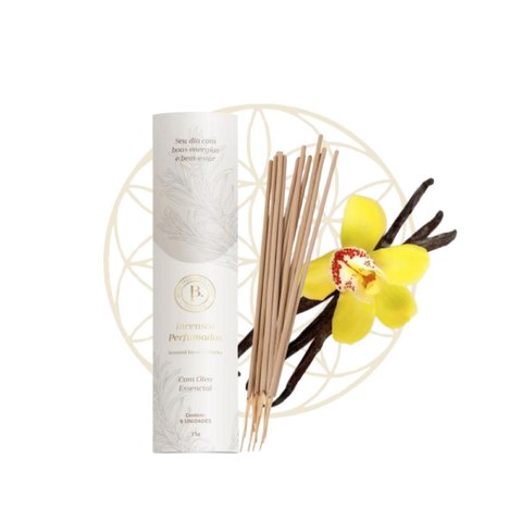 Incenso Perfumado com Óleo Essencial Vanilla Absoluta