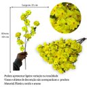 Ver imagem 2 de Kit com 9 Galhos Flor de Cerejeira Amarela Artificial Realista Decoração Elegante
