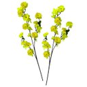 Ver imagem 3 de Kit com 9 Galhos Flor de Cerejeira Amarela Artificial Realista Decoração Elegante