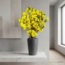 Ver mais imagens de Kit com 9 Galhos Flor de Cerejeira Amarela Artificial Realista Decoração Elegante