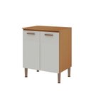 Ver imagem 3 de Balcão Armário Multiuso para Cooktop com 2 Portas 100% MDF Bege/Freijo/Branco