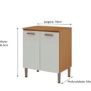 Ver imagem 4 de Balcão Armário Multiuso para Cooktop com 2 Portas 100% MDF Bege/Freijo/Branco