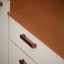 Ver imagem 7 de Armário para Cozinha Torre Forno e Microondas 100% MDF Bege/Freijó/Branco
