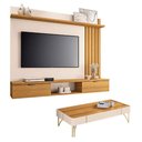 Ver imagem 1 de Painel Suspenso Lets Cinamomo Off White com Mesa de Centro Cadenza Off White Cinamomo - HB Móveis