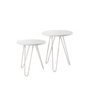 Ver imagem 3 de Mesa de Lateral Duo Lisboa Ferro Branco Tampo Branco