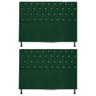 Kit 2 Cabeceiras Pérola 120Cm Para Cama Box Solteiro Suede Verde Militar - 2