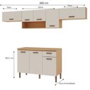 Ver imagem 3 de Cozinha Completa Modulada 4 Peças 100% MDF Bege/Freijo