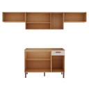 Ver imagem 5 de Cozinha Completa Modulada 4 Peças 100% MDF Bege/Freijo