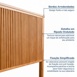Cabeceira para Cama Casal Oiti Cabecasa Madeiramadeira - 4