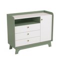 Ver imagem 7 de Cômoda Infantil 3 Gavetas 1 Porta Encanto 120 x 100cm Verde Oliva/Branco