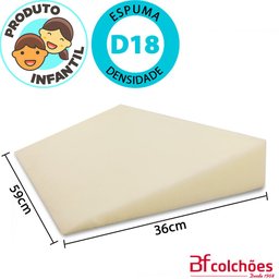 Travesseiros Almofada Bebê AntiRefluxo Rampa para Berço + Capa Antialérgica 100% Algodão 59x36x9cm - - 3