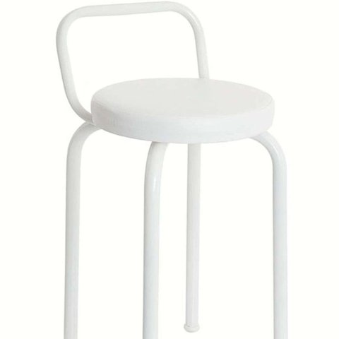 Banco Baixo Premium 47 cm para Cozinha Branco