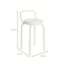 Ver imagem 3 de Banco Baixo Premium 47 cm para Cozinha Branco