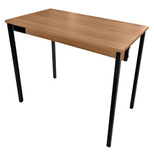 Mesa Escrivaninha Office Escritório Industrial 90x50 Nogal/Preto REALME Mesa para Escritório Estilo 