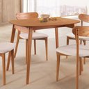 Ver imagem 6 de Conjunto Sala de Jantar Mesa Ceci com 4 Cadeiras Eames Espresso Móveis Bege/Marrom/Branco