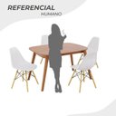 Ver imagem 3 de Conjunto Sala de Jantar Mesa Ceci com 4 Cadeiras Eames Espresso Móveis Bege/Marrom/Branco