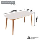 Ver imagem 7 de Conjunto Sala de Jantar Mesa Ceci com Vidro com 6 Cadeiras Eames Espresso Móveis Bege/Marrom/Branco