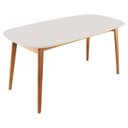 Ver imagem 5 de Conjunto Sala de Jantar Mesa Ceci com Vidro com 6 Cadeiras Eames Espresso Móveis Bege/Marrom/Branco