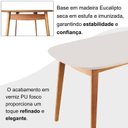 Ver imagem 6 de Conjunto Sala de Jantar Mesa Ceci com Vidro com 6 Cadeiras Eames Espresso Móveis Bege/Marrom/Branco