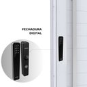 Ver imagem 4 de Porta de Alumínio Pivotante com Puxador de 1m Fechadura Digital 225cm X 130cm Lucasa Eccellente
