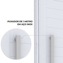 Ver imagem 3 de Porta de Alumínio Pivotante com Puxador de 1m Fechadura Digital 225cm X 130cm Lucasa Eccellente