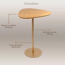 Ver imagem 3 de Mesa Lateral Orgânica Up Dourado 52 Cm Altura