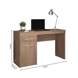 Escrivaninha com 1 Porta 1 Gaveta Vitória Nogal Nogal - 4