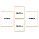 Ver imagem 4 de Kit 4 Quadros Decorativos Infantil Quarto Criança Colorido Alfabeto Sol com Moldura