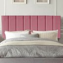 Ver imagem 1 de Painel Estofada Carla 100CM Solteiro Courino Rosa - D A DECOR