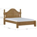 Ver imagem 4 de Cama Casal Clássica 140cm 100% Madeira Maciça Linha Ouro Marrom/Freijó