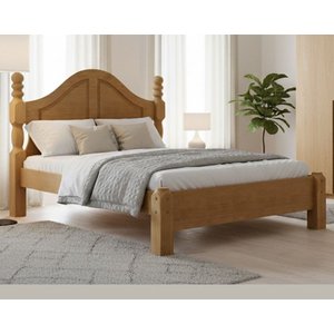 Cama Casal Clássica 140cm 100% Madeira Maciça Linha Ouro