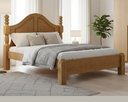 Ver imagem 1 de Cama Casal Clássica 140cm 100% Madeira Maciça Linha Ouro Marrom/Freijó