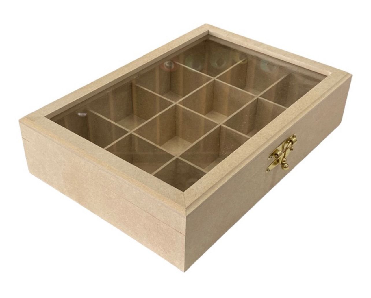 Caixa mdf Cristal - box especiarias - relógio - jóias - saches - chás - bijus - organizadora- convit - 6