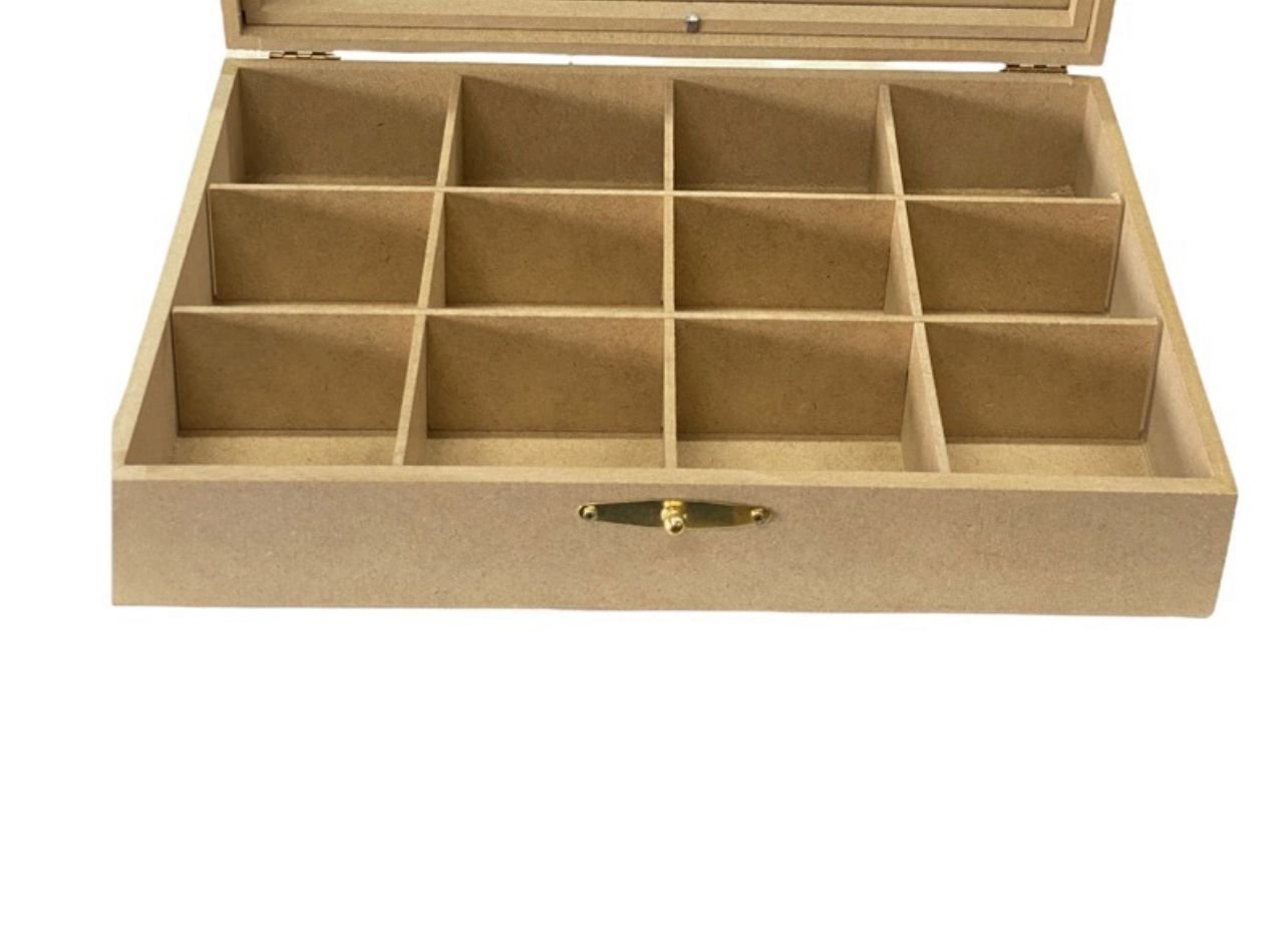 Caixa mdf Cristal - box especiarias - relógio - jóias - saches - chás - bijus - organizadora- convit - 2