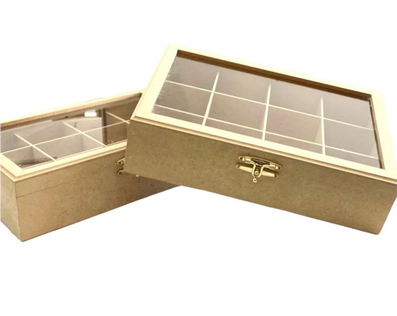 Caixa mdf Cristal - box especiarias - relógio - jóias - saches - chás - bijus - organizadora- convit