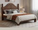 Ver imagem 1 de Cama Casal Clássica 140cm 100% Madeira Maciça Linha Ouro Marrom/Café