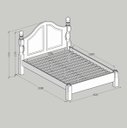 Ver imagem 5 de Cama Casal Clássica 140cm 100% Madeira Maciça Linha Ouro Marrom/Café